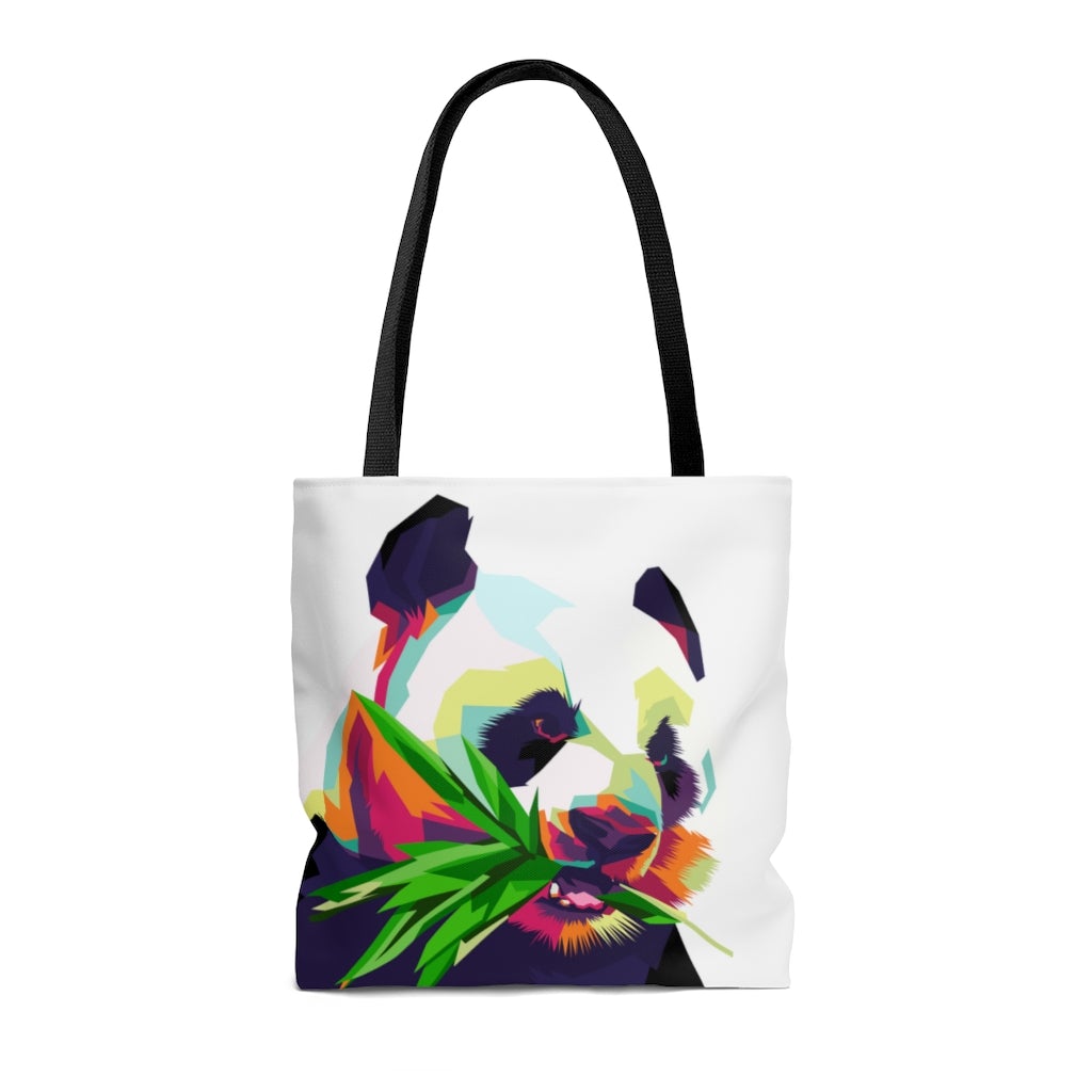 Large Tote Bag / Colorful Pop Art Panda - B154150