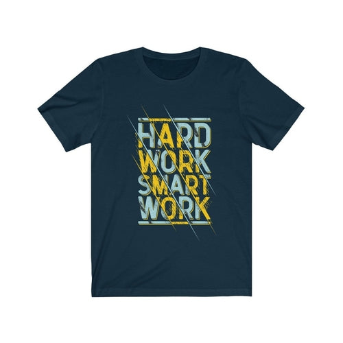 Hard Work Smart Work Lettering T-Shirt