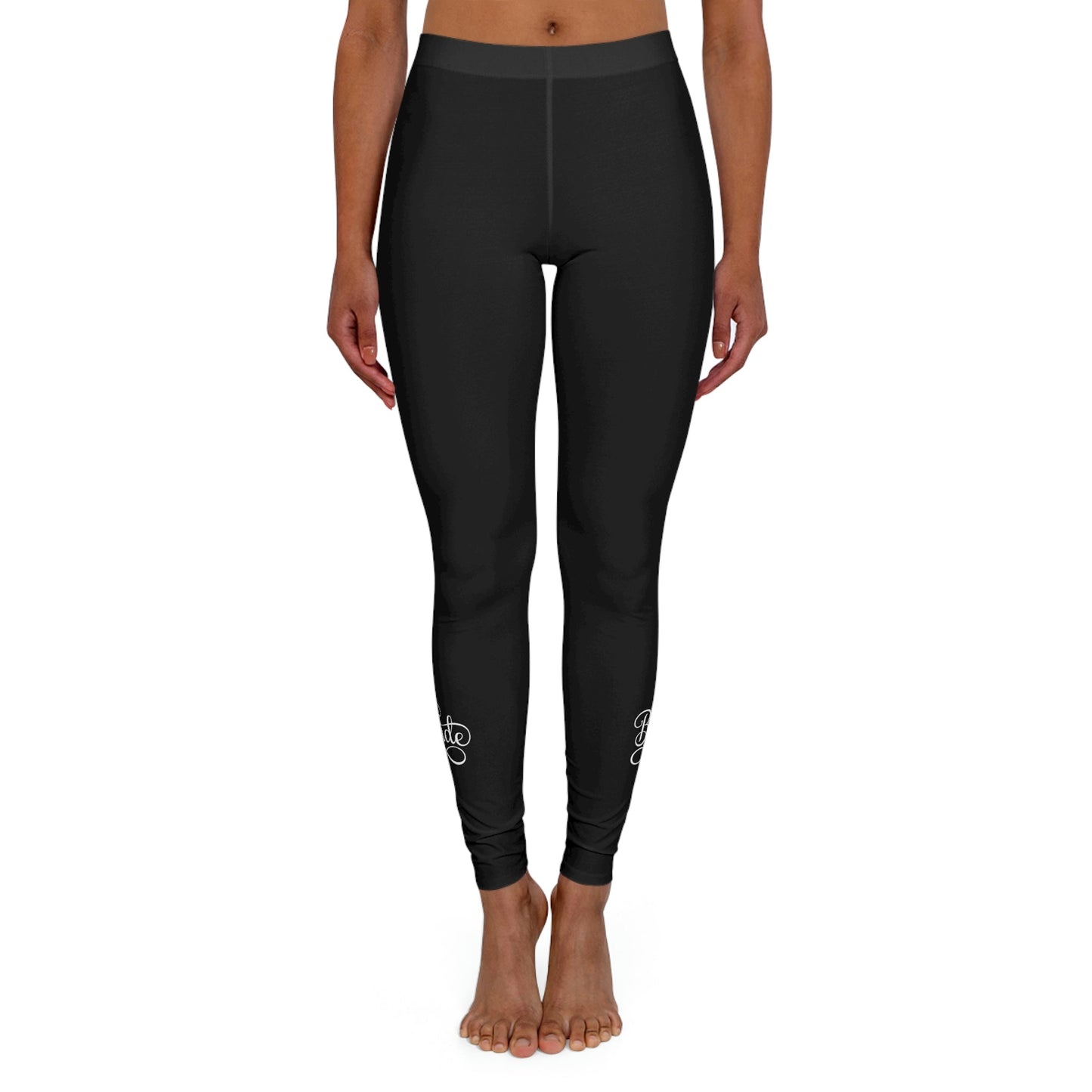 Womens Black Fitness Leggings - Bride Accessories - Wedding