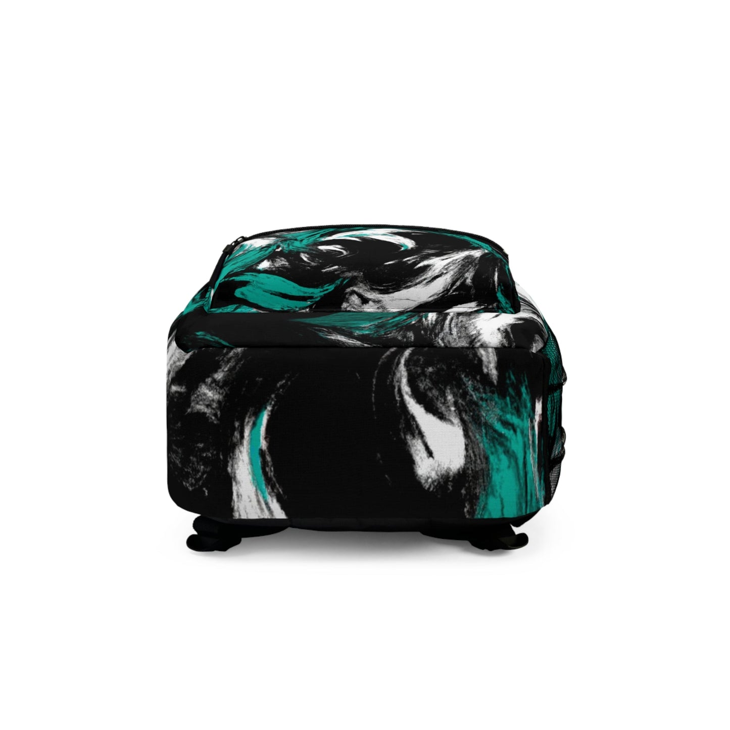 Backpack Work/school/leisure - Waterproof - Black Green White Abstract