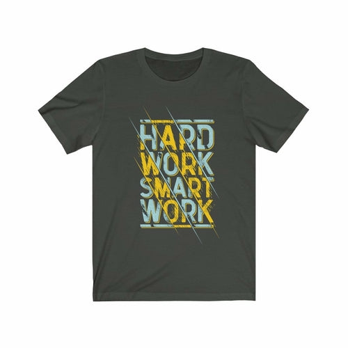 Hard Work Smart Work Lettering T-Shirt
