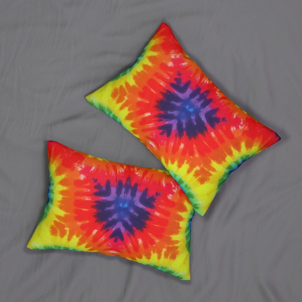 Decorative Lumbar Throw Pillow - Tie-dye - Multicolor