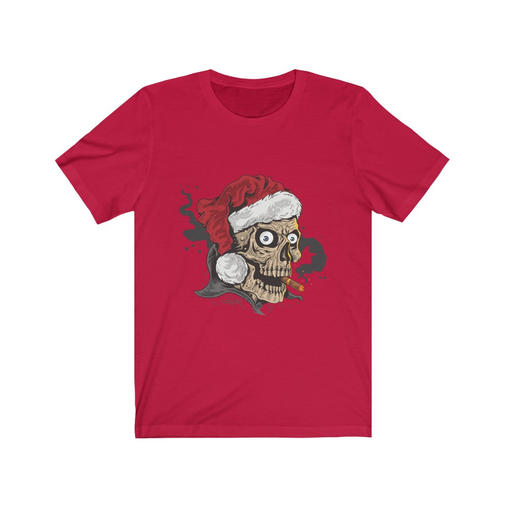 Smoking Santa Skull Head T-Shirt