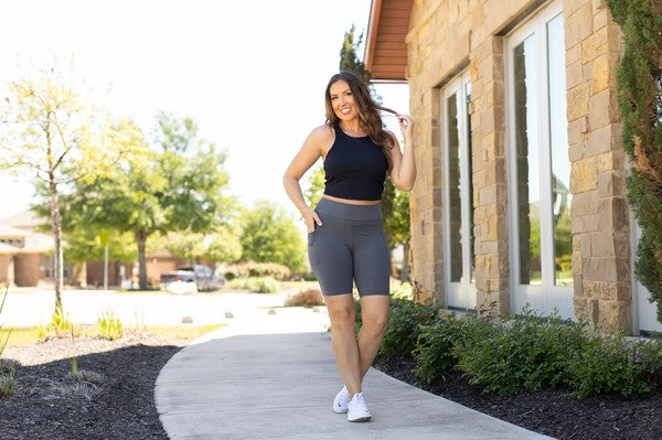 Charcoal Biker Women's Shorts