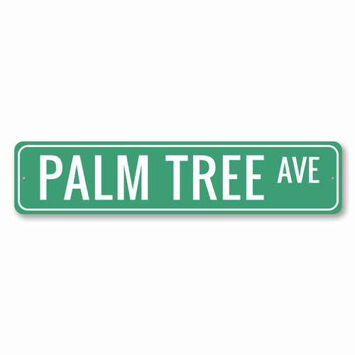 Palm Tree Avenue Sign