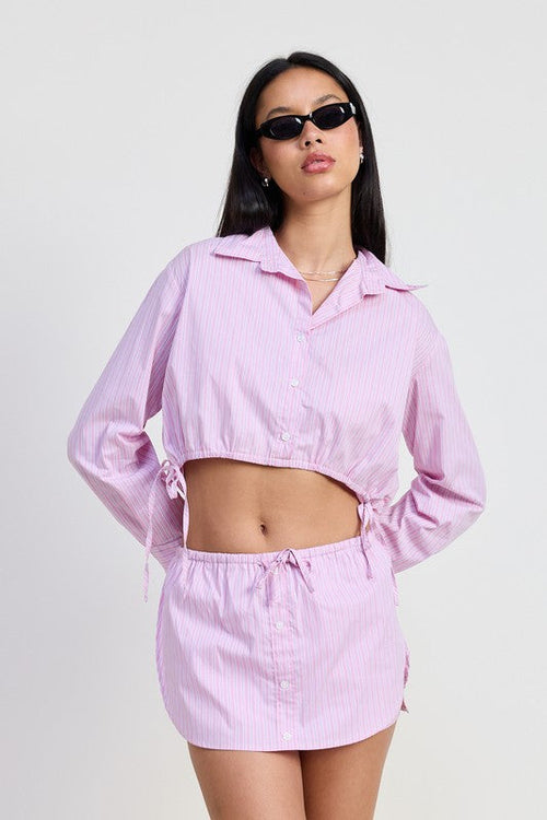MINI SKORT WITH WAIST DRAWSTRING