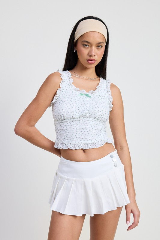 PLEATED MINI SKORT