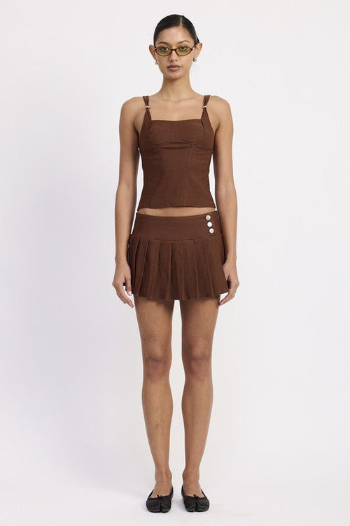 PLEATED MINI SKORT