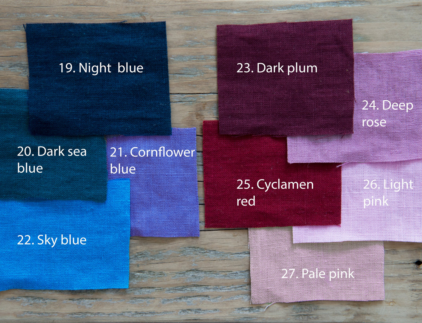 Sky Blue linen curtain with tabs