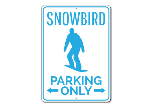Snowboarder Parking Sign
