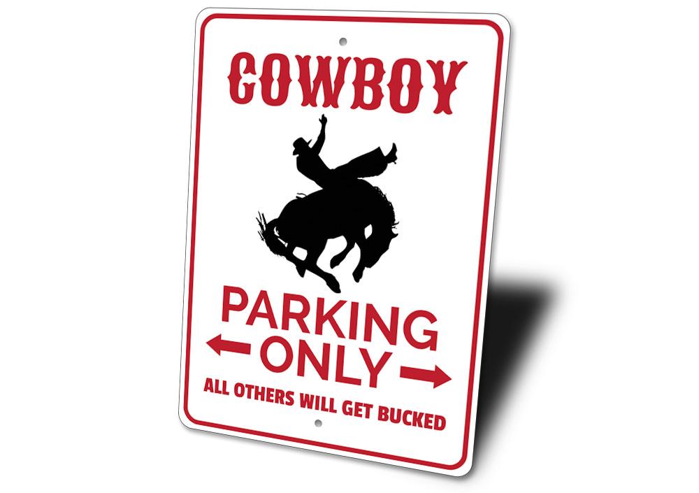 Cowboy Parking Sign