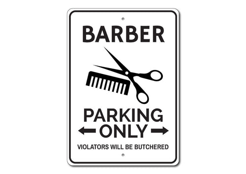 Barber Parking Sign
