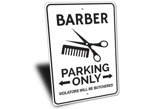 Barber Parking Sign