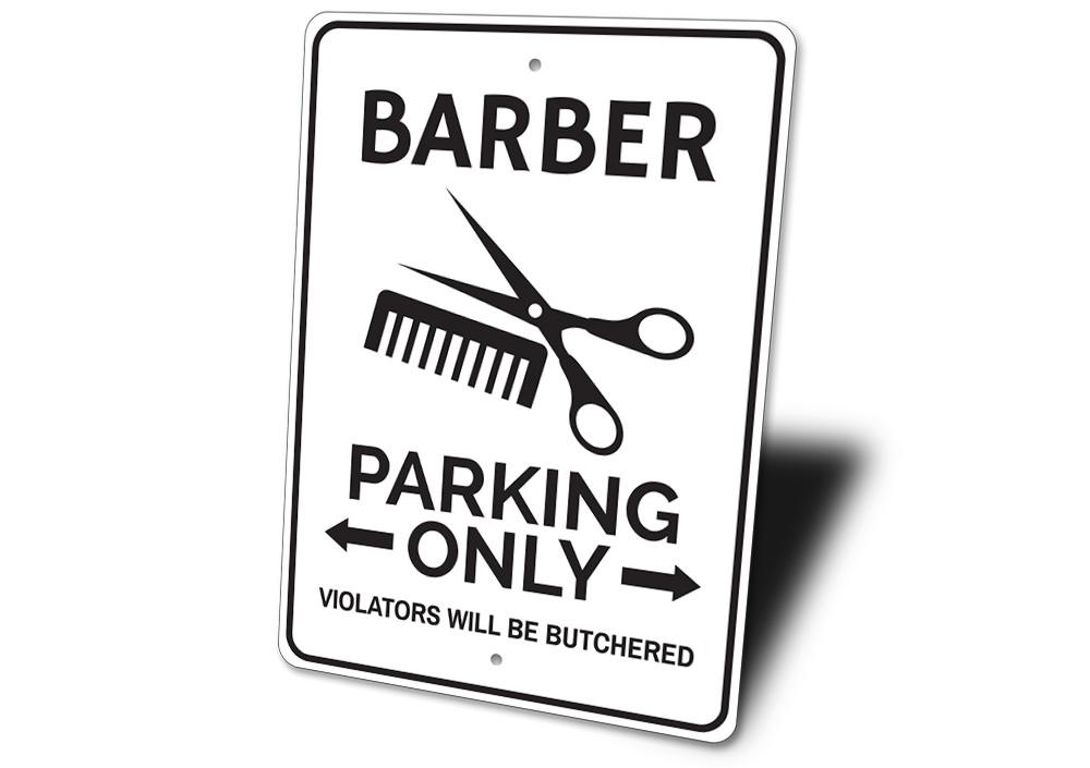 Barber Parking Sign