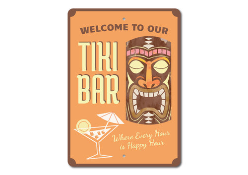 Welcome Tiki bar Sign