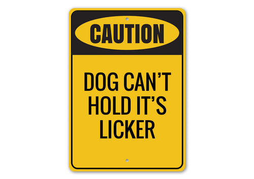Funny Caution Dog Sign