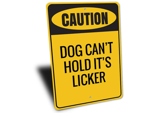 Funny Caution Dog Sign