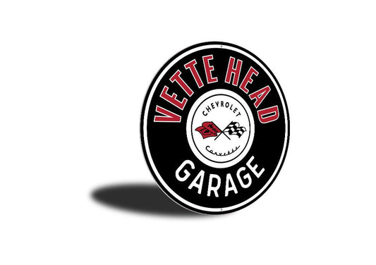 Vette Head Garage Car Sign