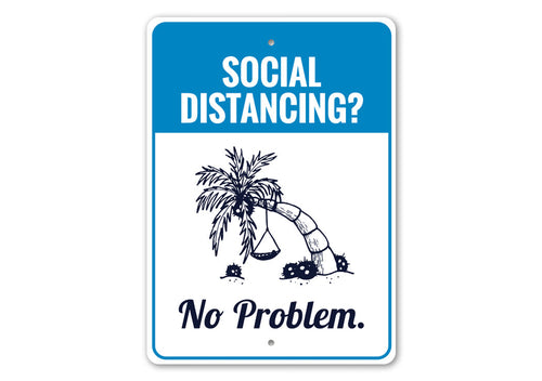 Social Distancing Beach Sign