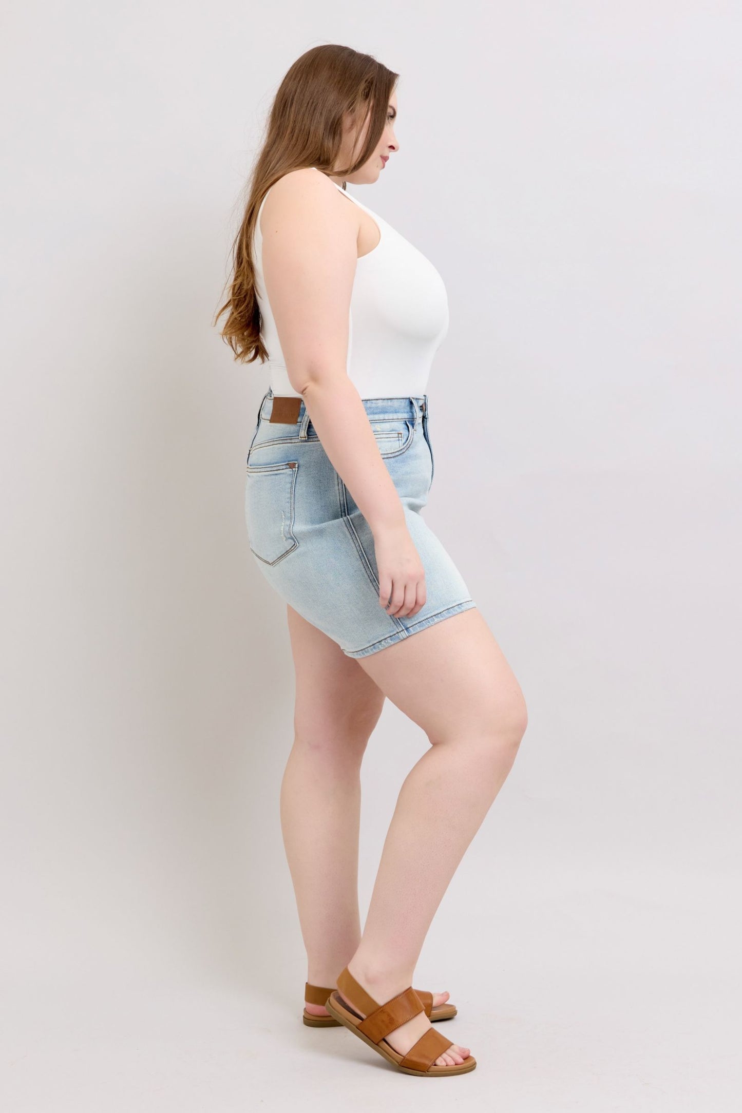 Judy Blue Full Size 2 Button Denim Women's Shorts