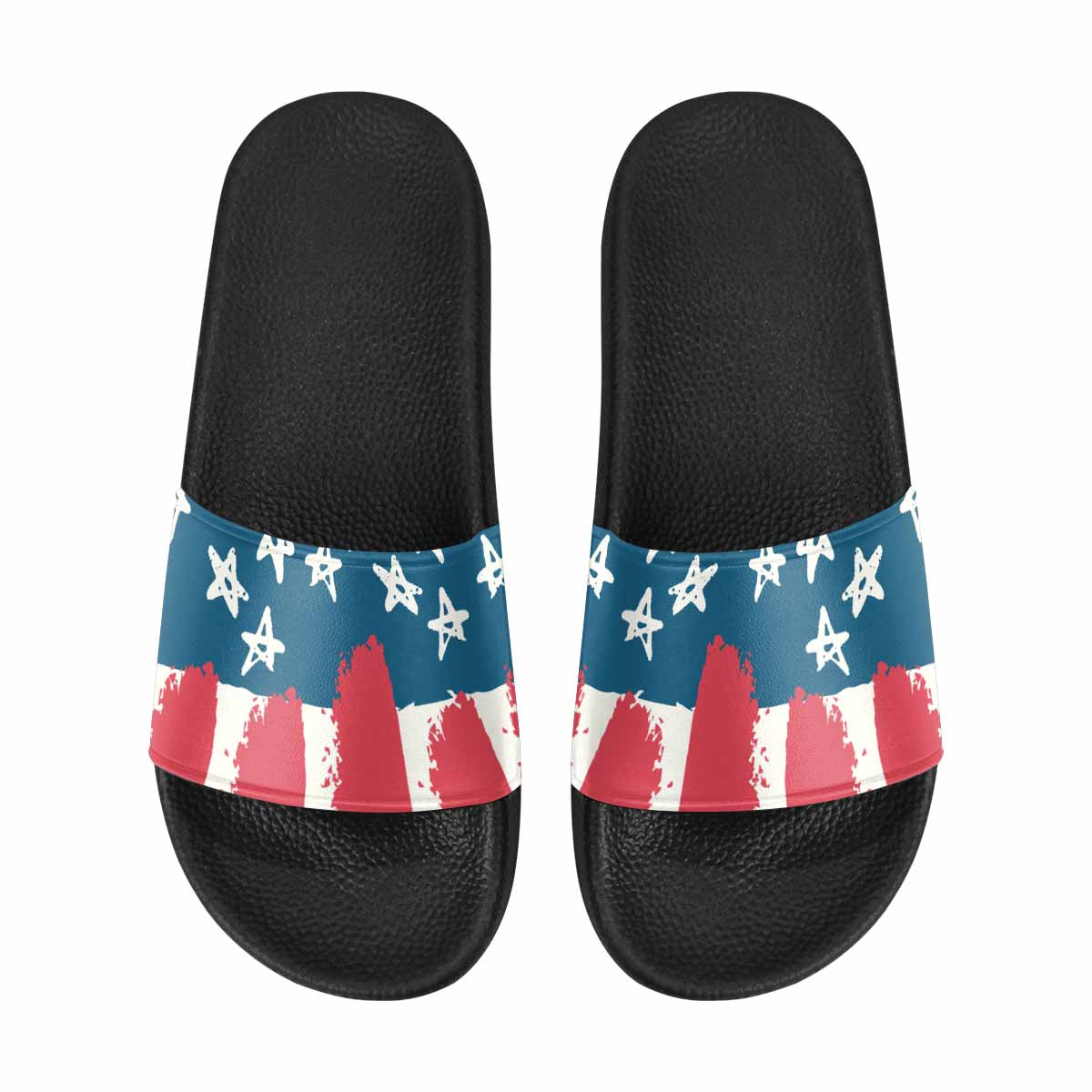 Mens Slide Sandals - Stars and Stripes Print