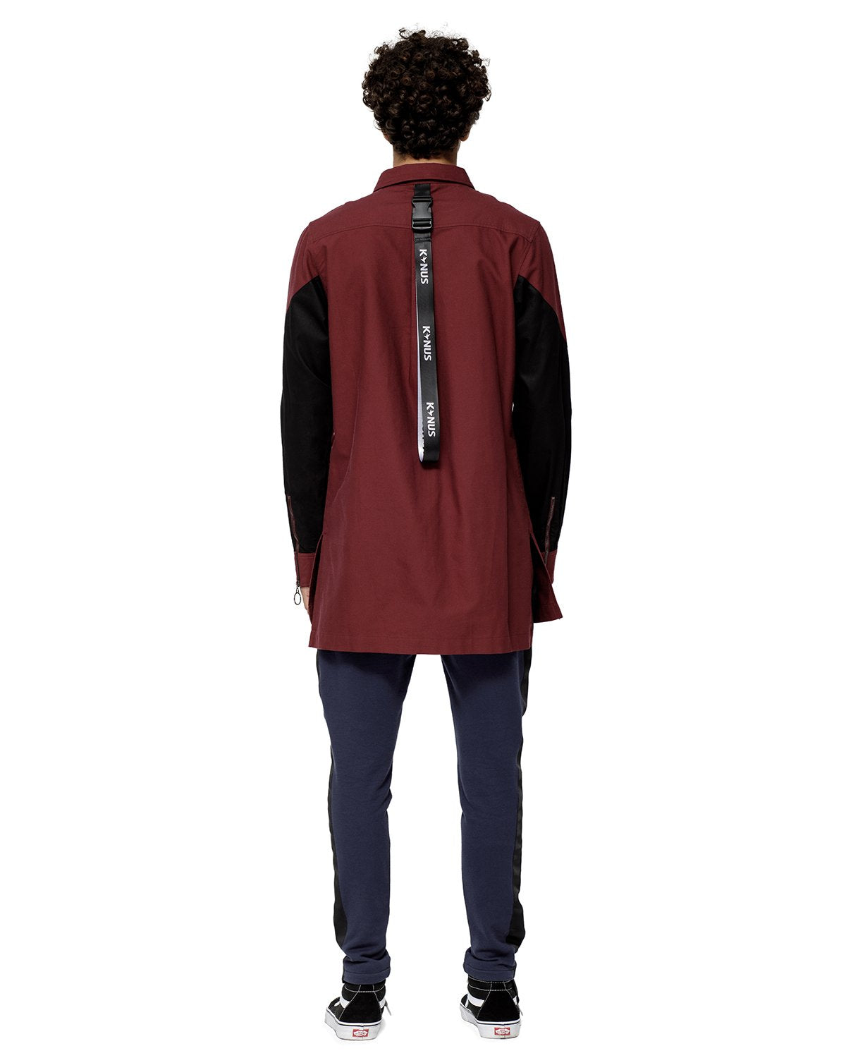Konus Men's Slightly Oversize Button Up In Wine