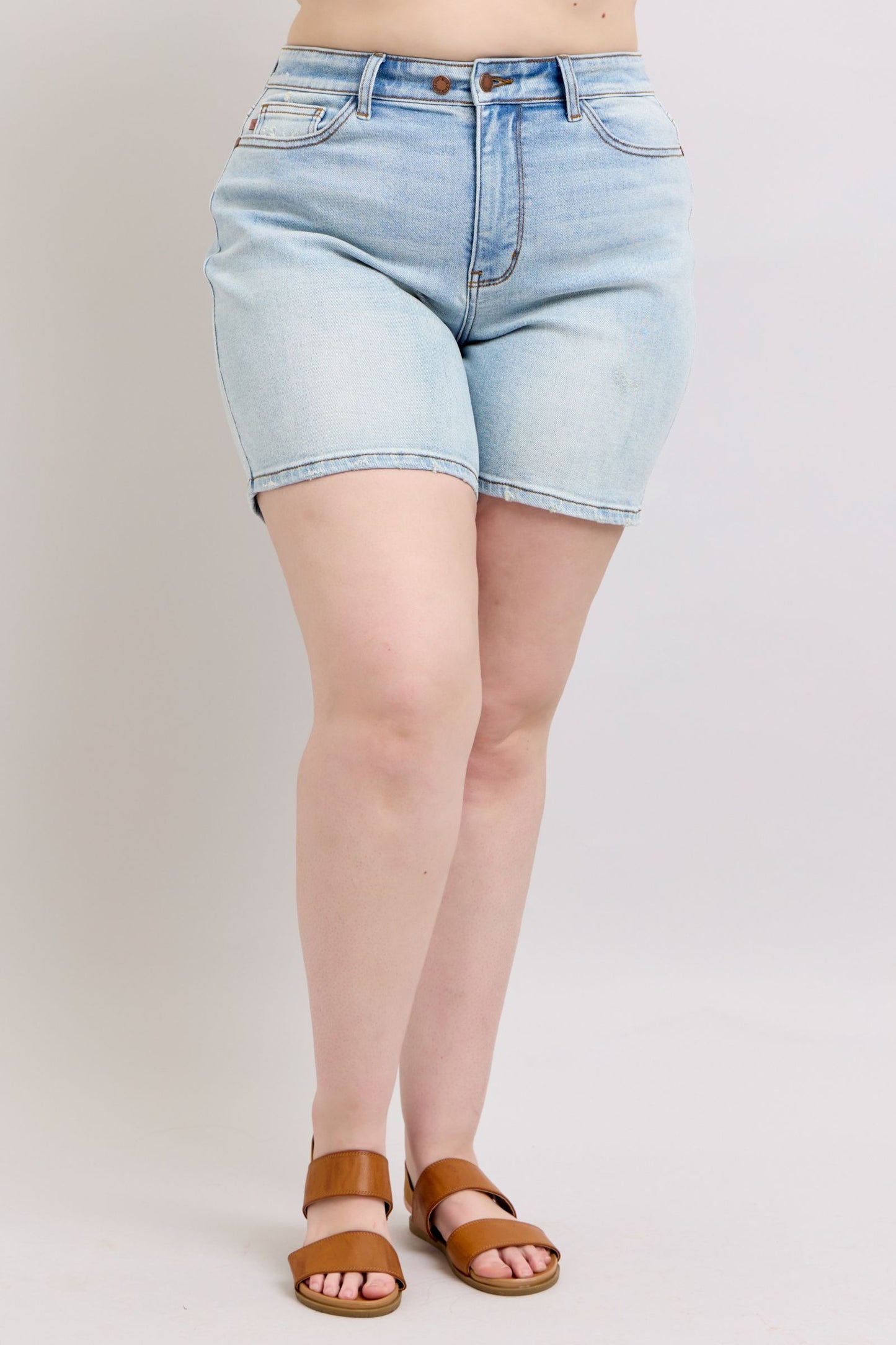 Judy Blue Full Size 2 Button Denim Women's Shorts