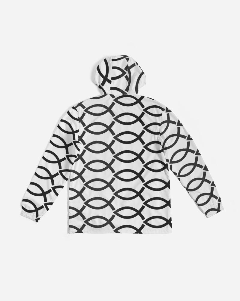 Mens Hooded Windbreaker - Agape Love Water Resistant Jacket - Jjxv0x