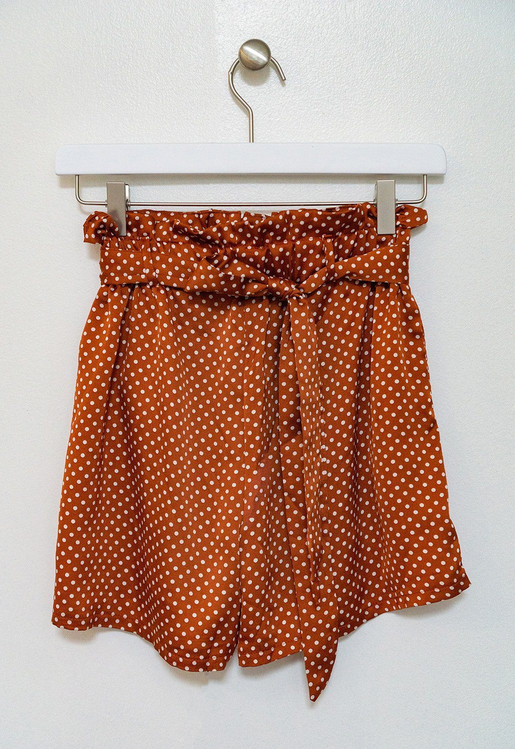 Cloth Patterned Cinch Waist Women's Shorts