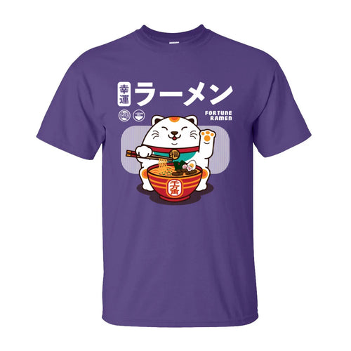 Fortune Ramen 100% Cotton Men Short Sleeve T Shirt Normal
