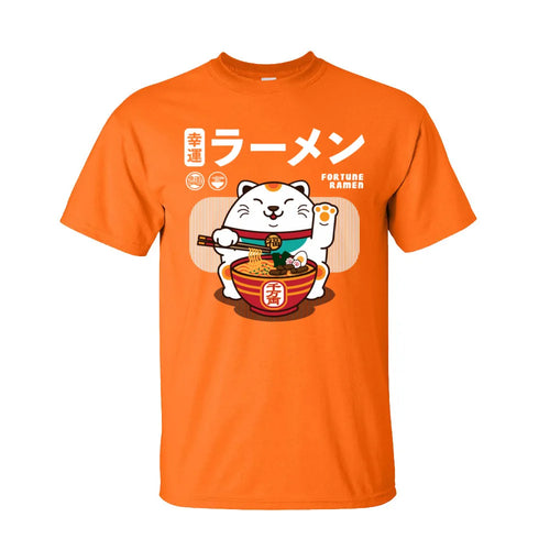 Fortune Ramen 100% Cotton Men Short Sleeve T Shirt Normal