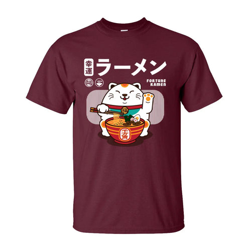 Fortune Ramen 100% Cotton Men Short Sleeve T Shirt Normal