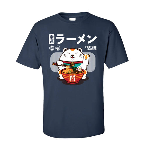 Fortune Ramen 100% Cotton Men Short Sleeve T Shirt Normal