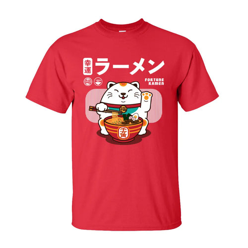 Fortune Ramen 100% Cotton Men Short Sleeve T Shirt Normal