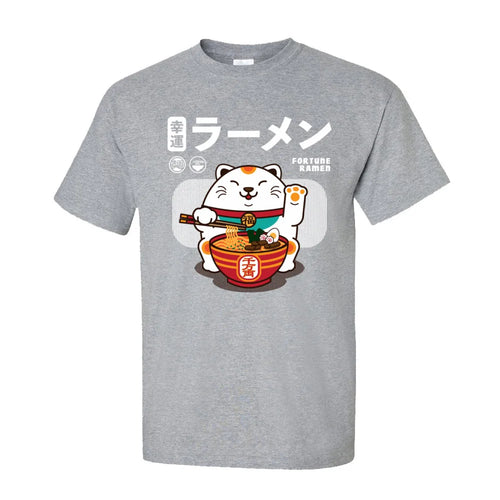Fortune Ramen 100% Cotton Men Short Sleeve T Shirt Normal