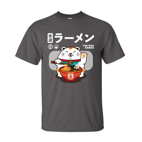 Fortune Ramen 100% Cotton Men Short Sleeve T Shirt Normal