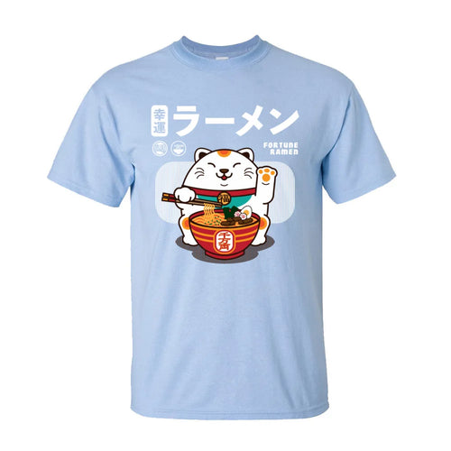 Fortune Ramen 100% Cotton Men Short Sleeve T Shirt Normal