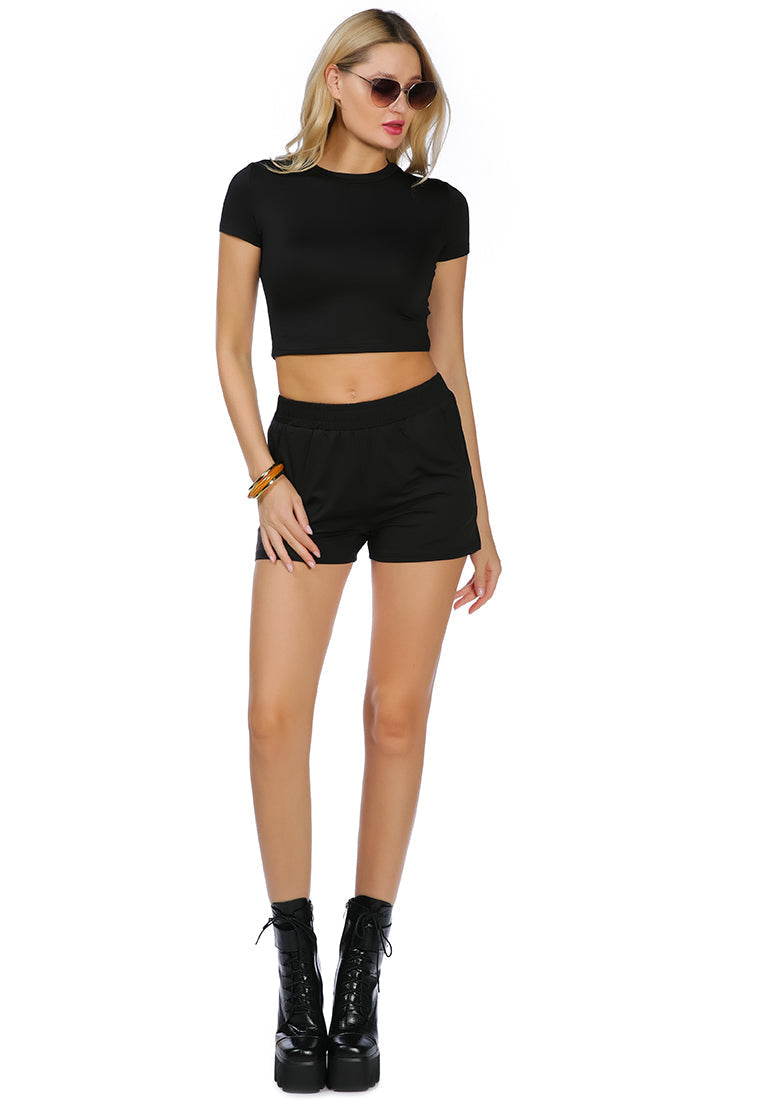 High Kicks Solid Cotton Women's Shorts