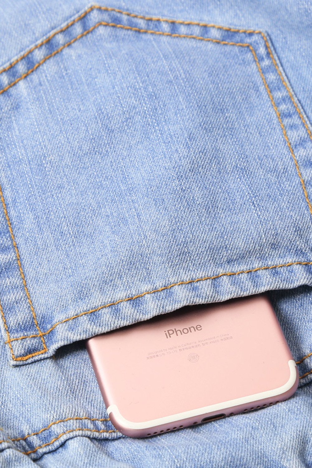 Women Light Blue Roll Hem Paper Bag Waist Denim Women's Shorts
