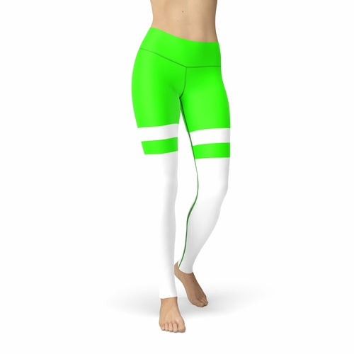Neon Striped Jean Legging