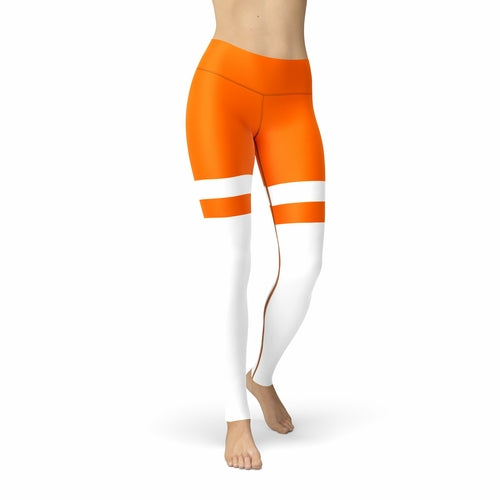 Neon Striped Jean Legging