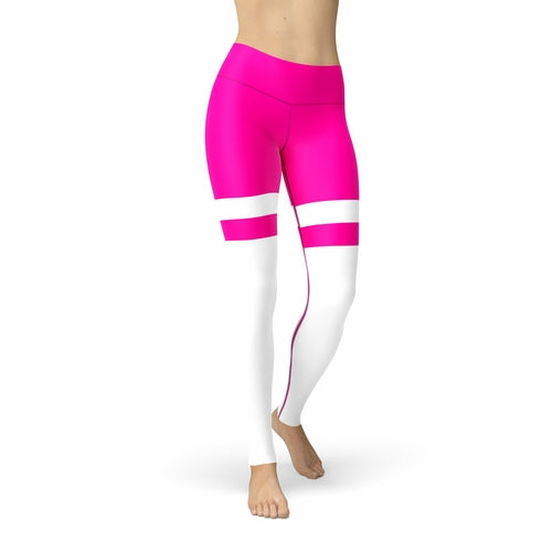 Neon Striped Jean Legging