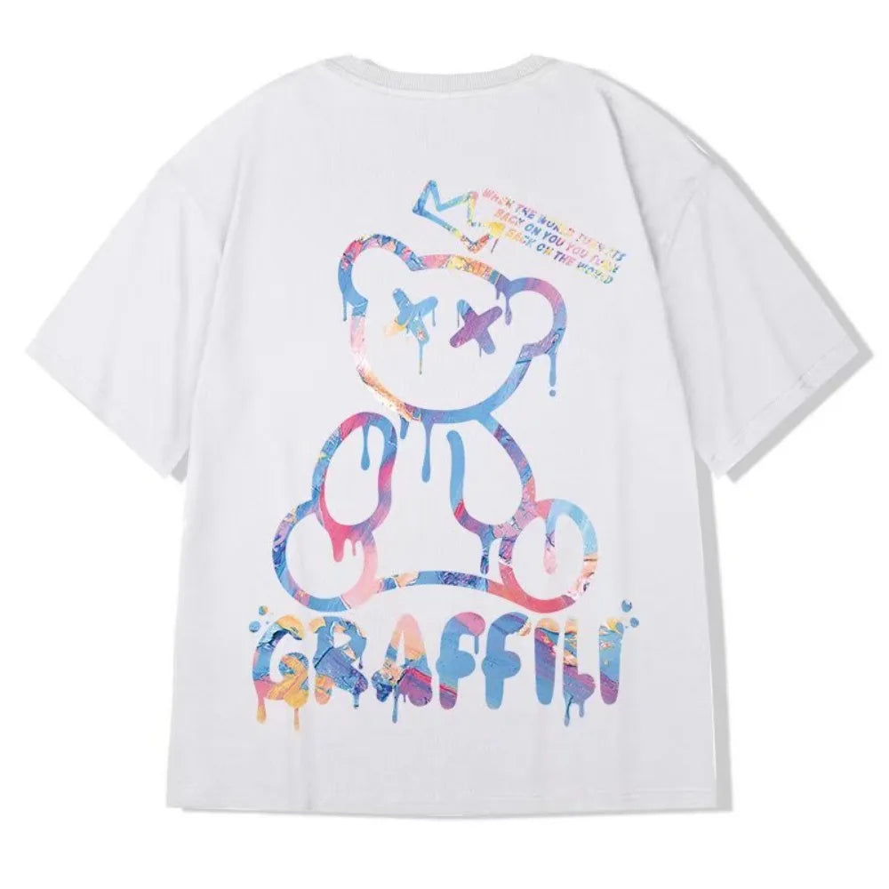 M-8XL Oversized Tshirts New Korean T-shirt Loose Summer Enlarged Round
