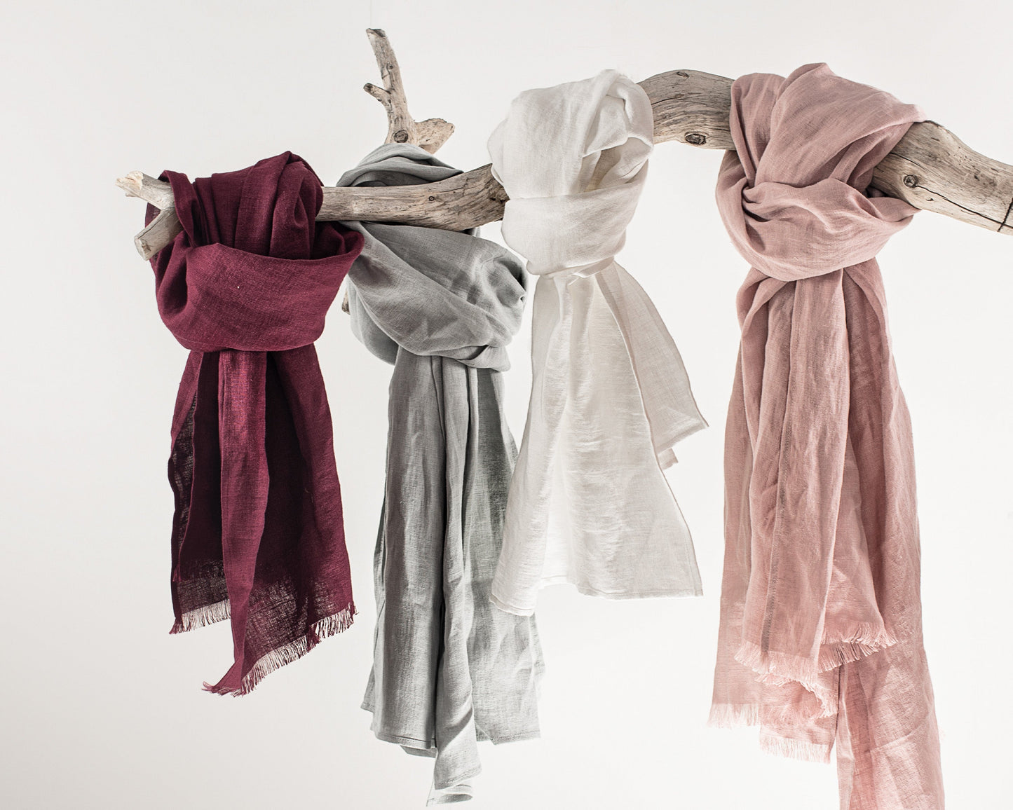Dark Plum linen scarf
