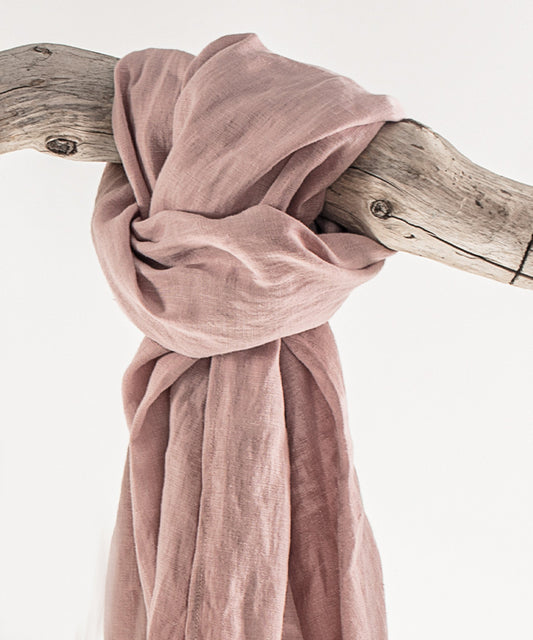 Pale Pink linen scarf