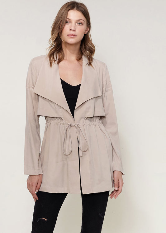 Ro&de Noir Open Women's Front Jacket In Taupe