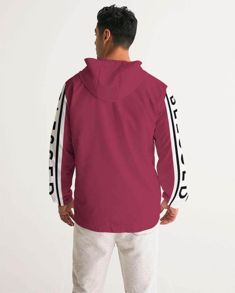 Mens Lightweight Windbreaker Jacket with Hood and Zipper Closure -