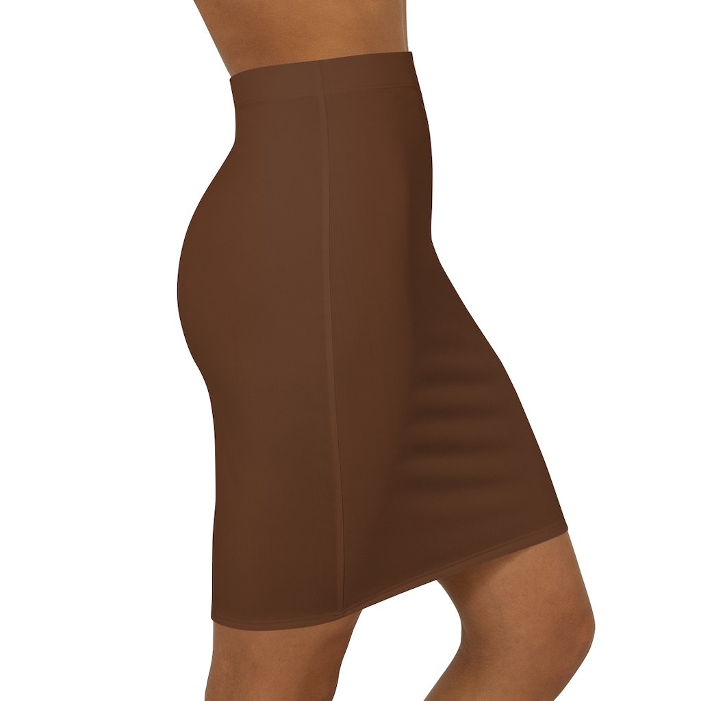 Womens Skirt - Chocolate Brown Pencil Skirt
