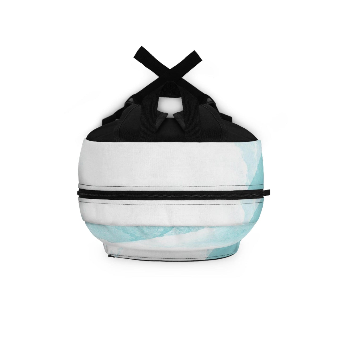 Backpack - Large Water-resistant Bag - Subtle Abstract Ocean Blue and