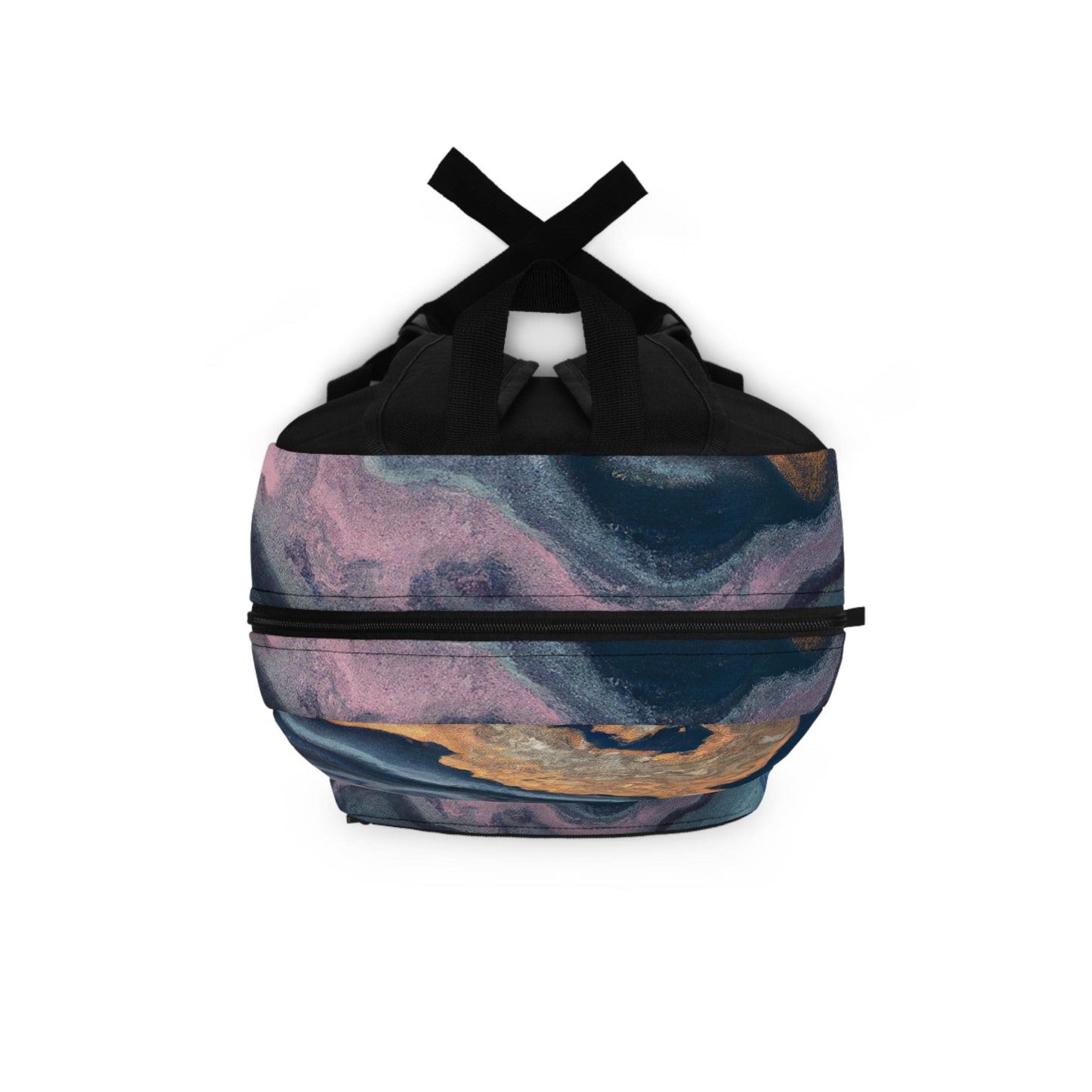 Backpack Work/school/leisure - Waterproof - Blue Pink Gold Abstract